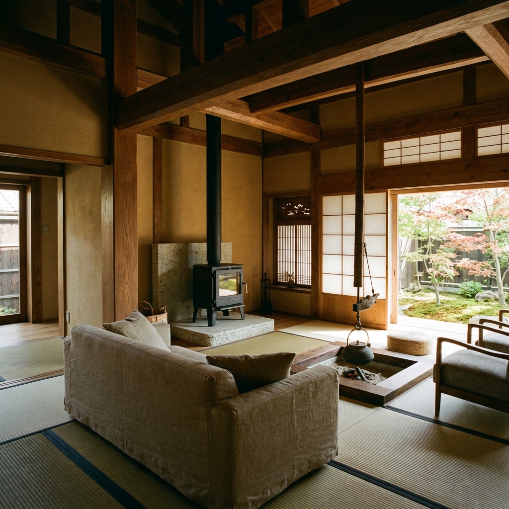 Living Room with Irori